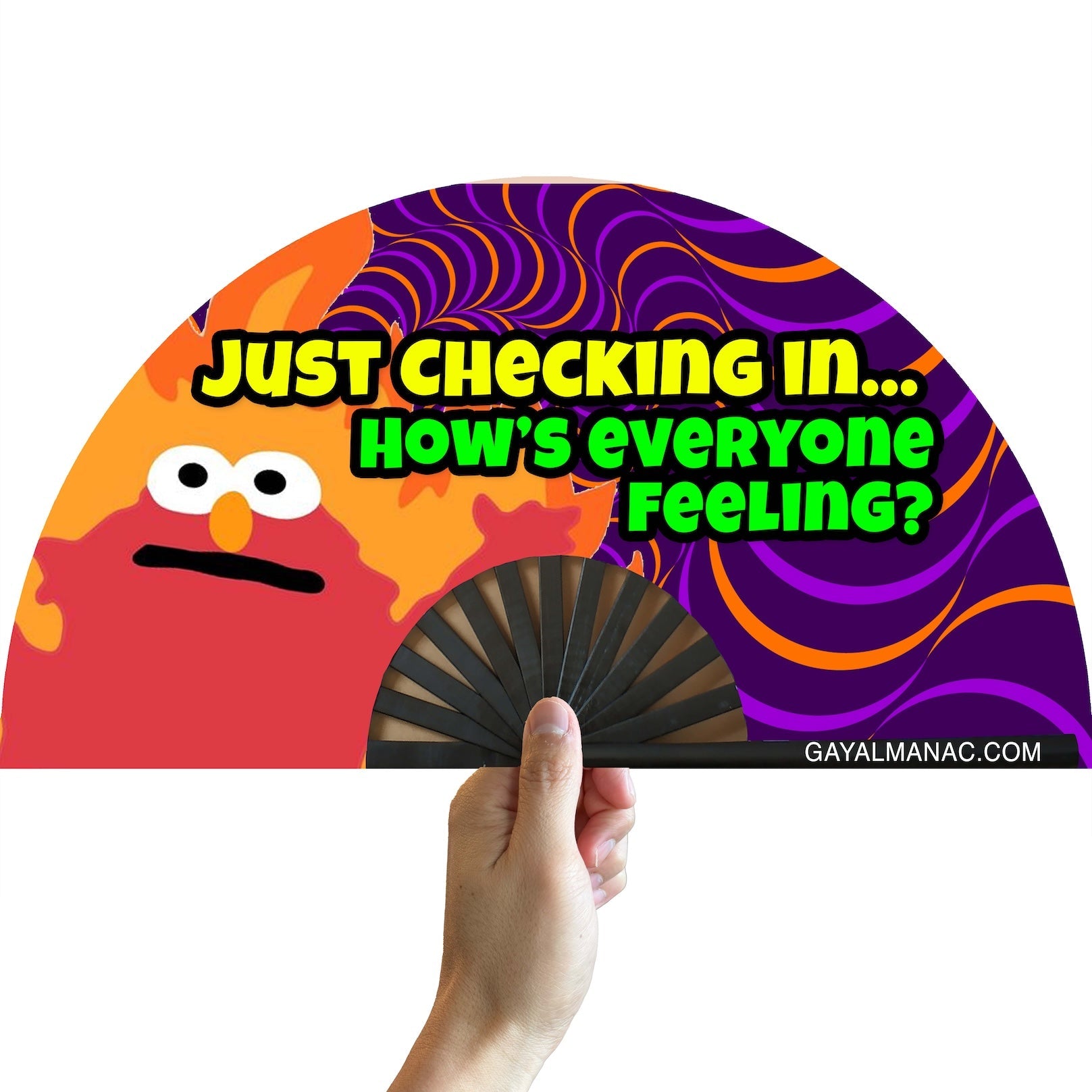 Elmo Rave Helmo Just Checking In Fan – PandaTak Rave Gear
