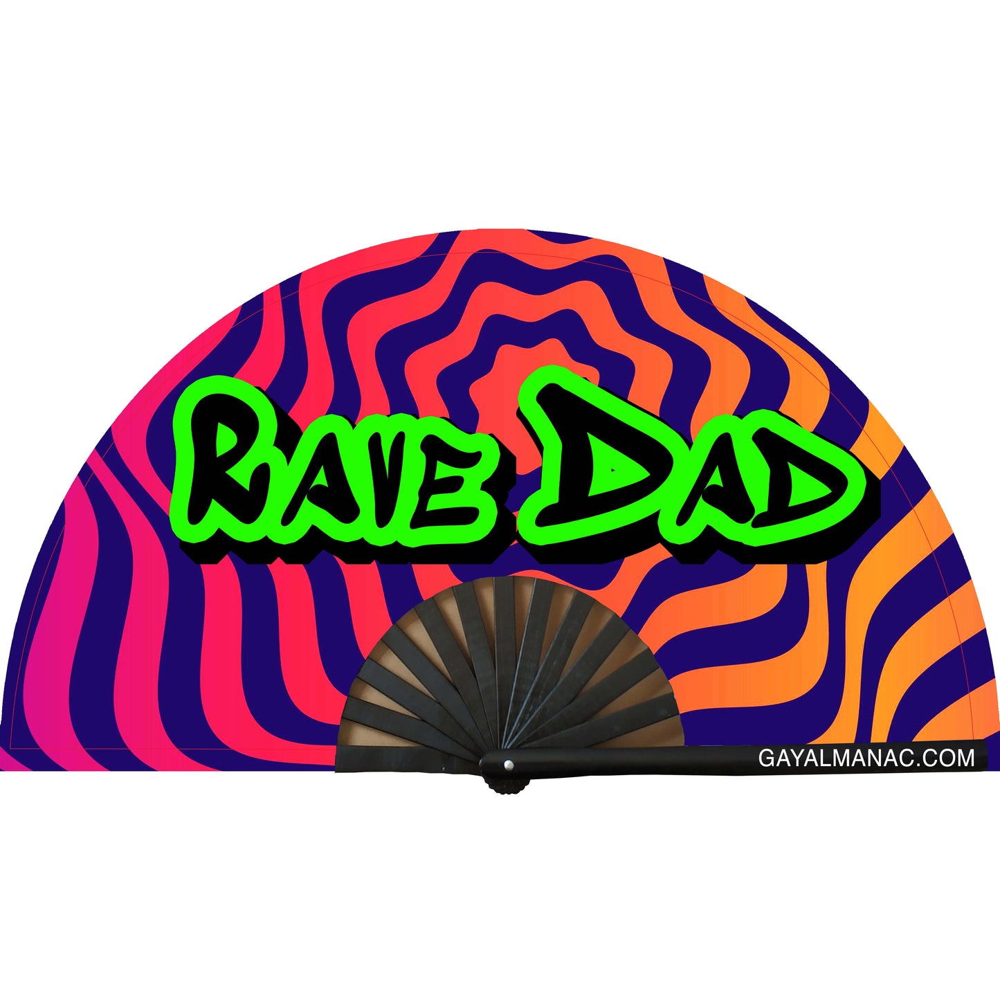 Rave Dad Fan - Large Folding Clack Fan for Raves and Parties
