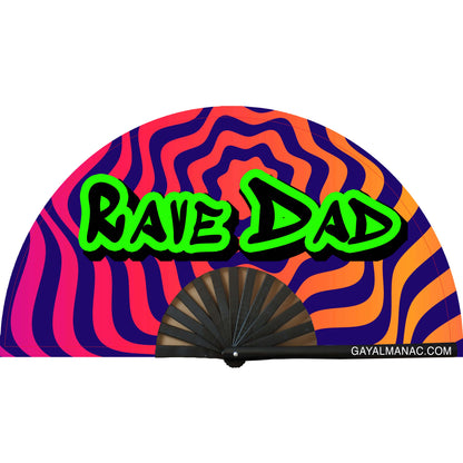 Rave Dad Fan - Large Folding Clack Fan for Raves and Parties