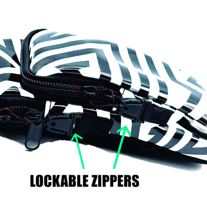 RaveVault Silver Zebra Anti-Theft Phone Bag Collection