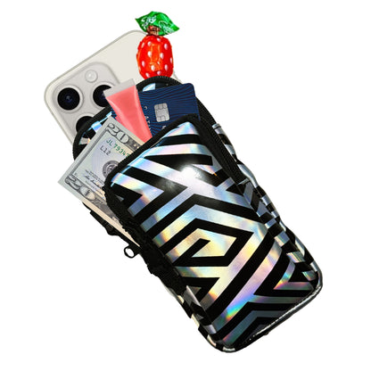 RaveVault Silver Zebra Anti-Theft Phone Bag Collection